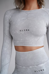 BEZŠVOVÝ TOP ELIME EVOLVE - LIGHT GREY